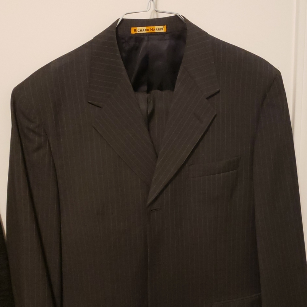 Thin pin strips suit